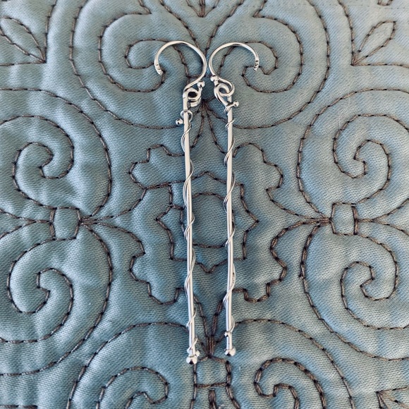 DONATED! Sterling Silver Bar Earrings - Picture 6 of 16